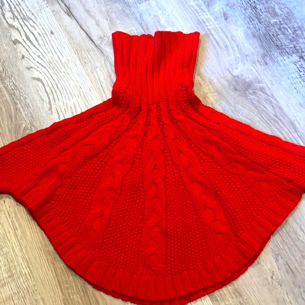 Carter’s girls poncho with sleeves. Red. Turtleneck, very warm